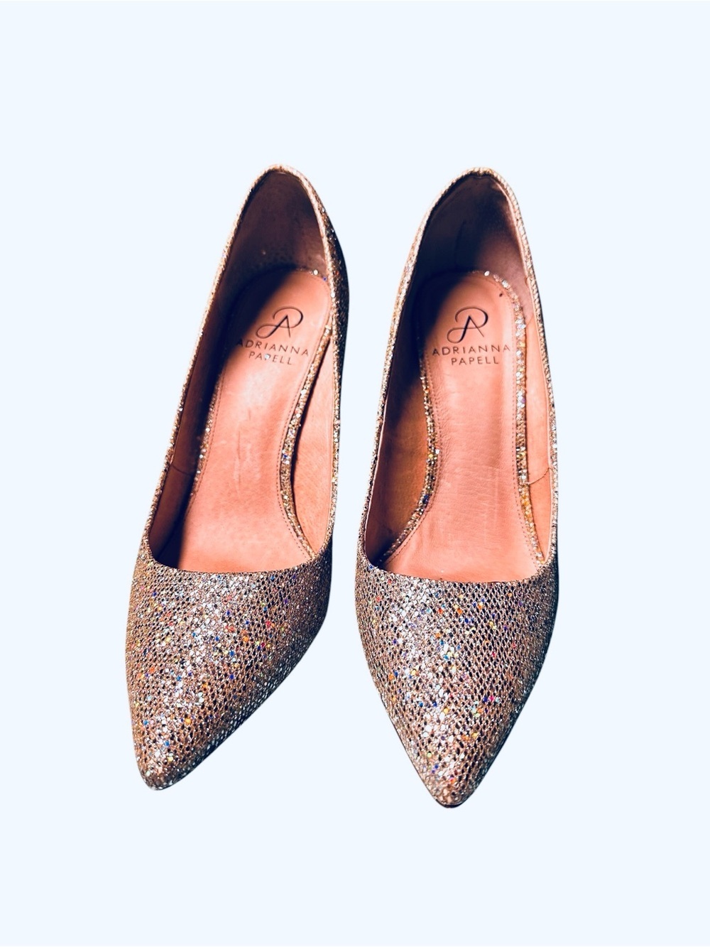 Adrianna Papell Special Occasion Bridal Glitter Sparkle Pointed Heels Size 7.5 - Picture 2 of 7